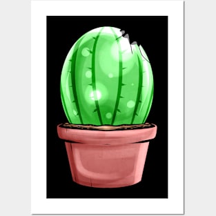 Painted Egg Looking Like A Cactus Decoration For Easter Posters and Art